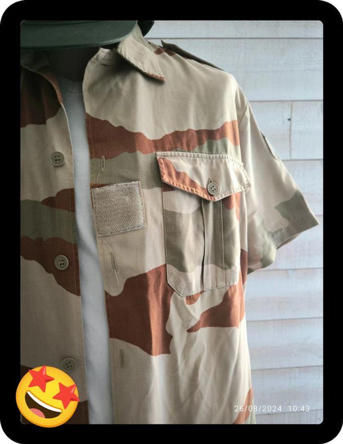 Chemise militaire armée française manches courtes taille 42 (l) - photo numéro 4