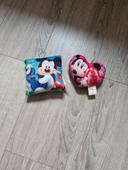 Lot de 2 petits coussins Mickey Minnie