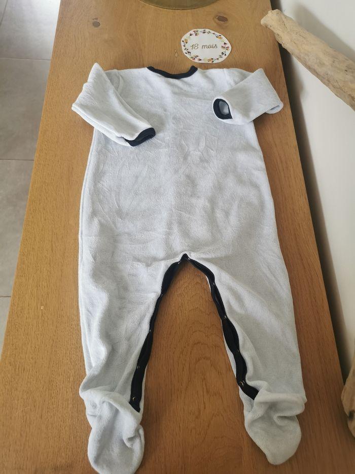 Lot de 2 pyjamas en velour bébe mixte 18mois petit bateau et sergent major - photo numéro 9