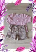 Ensemble short et tee-shirt demi-saison fille 4 ans