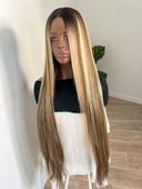 Perruque blonde longue