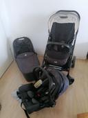 Poussette trio Joie + base isofix