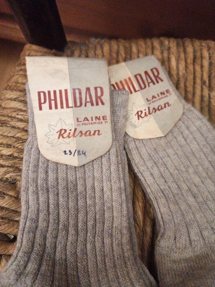 Chaussettes phildar 23/24 neuf vintage - photo numéro 2