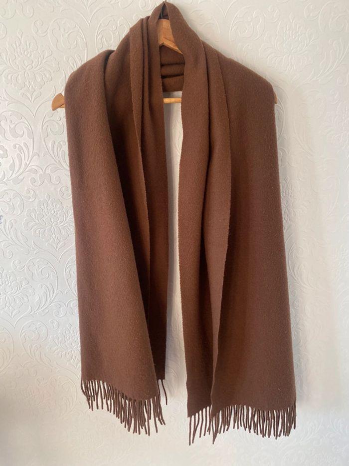 Brown scarf 100% lambwool - photo numéro 4