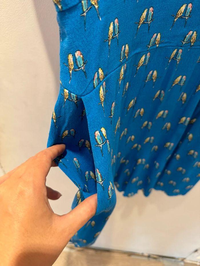 Combishort Camaieu bleu motifs oiseaux Taille 40 - photo numéro 9