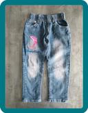 jeans avec dauphin rose / 4 ans