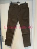 Pantalon homme extensible gris coupe droite regular neuf la halle taille 40