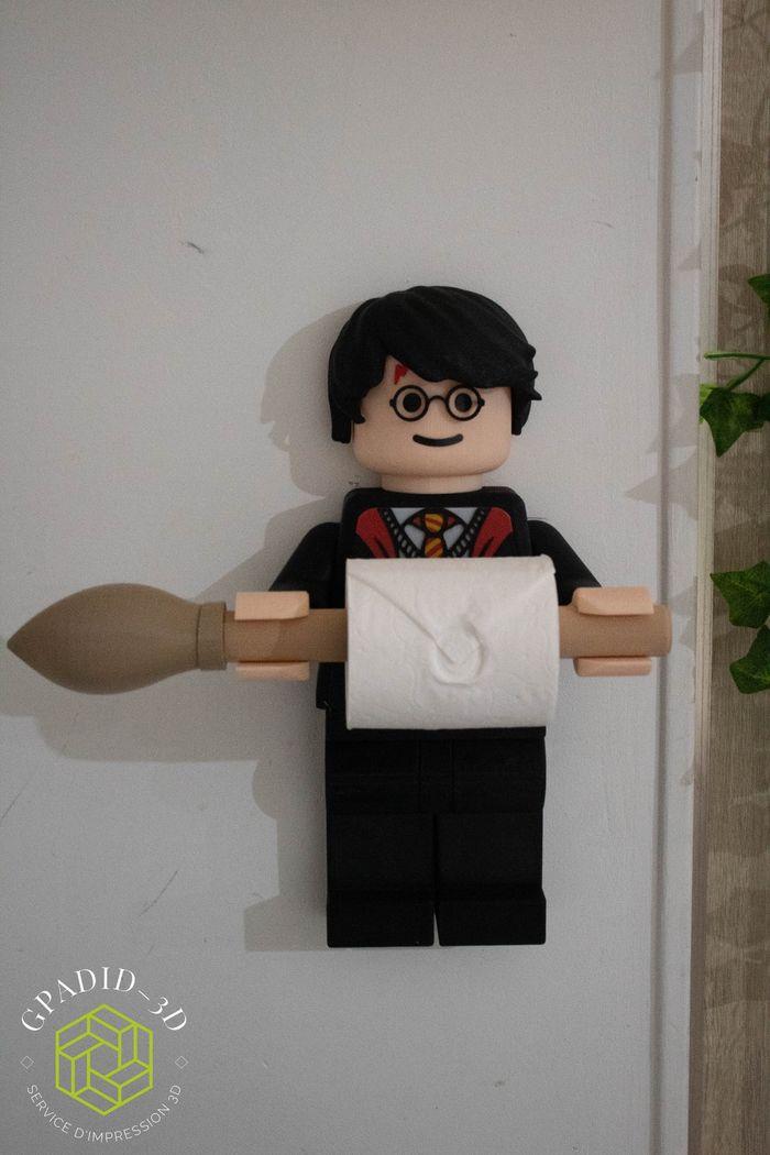 Dévidoir de papier toilette ou simple décoration murale dans un style Lego - photo numéro 4