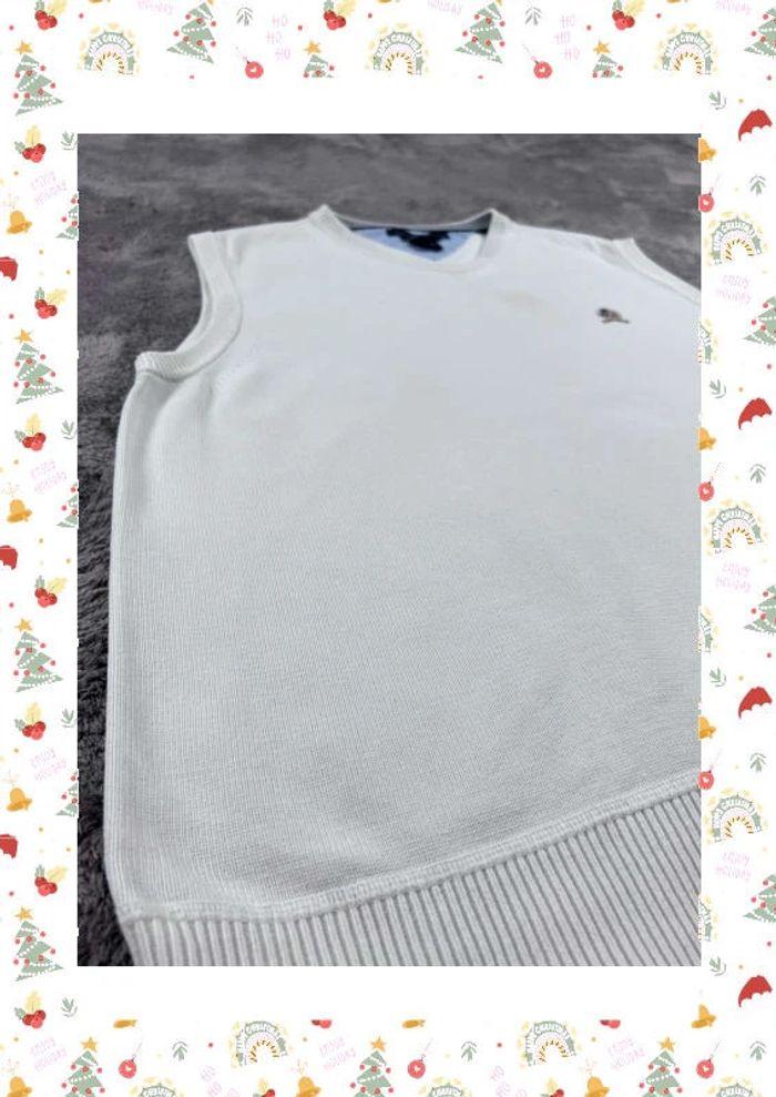 👕 Sweat Tommy Hilfiger Vintage sans manche Logo Brodé Blanc Taille XL 👕 - photo numéro 10