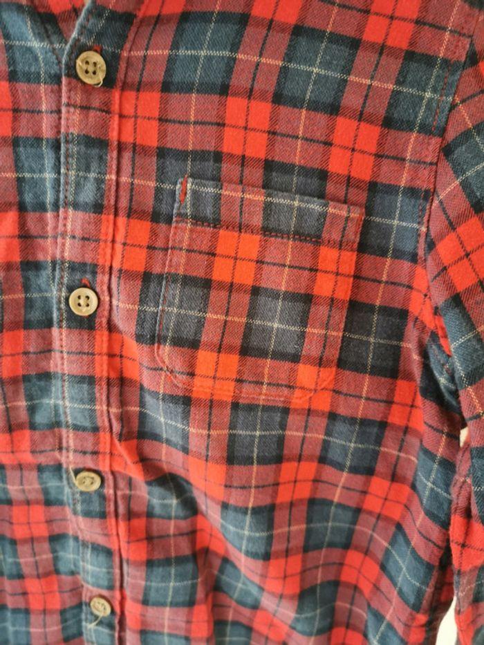 Chemise rouge carreaux Zara 4 ans - photo numéro 2