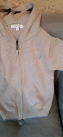 Gilet beige a capuche  jacadi 3 ans comme neuf