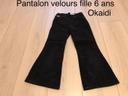 Pantalon velours fille 6 ans Okaidi