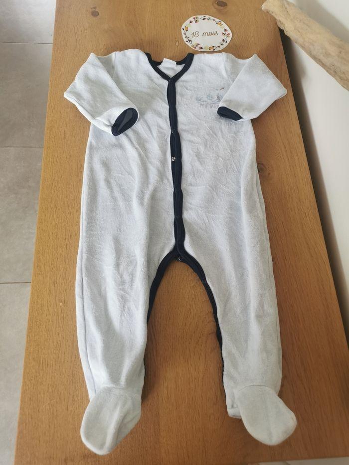 Lot de 2 pyjamas en velour bébe mixte 18mois petit bateau et sergent major - photo numéro 5