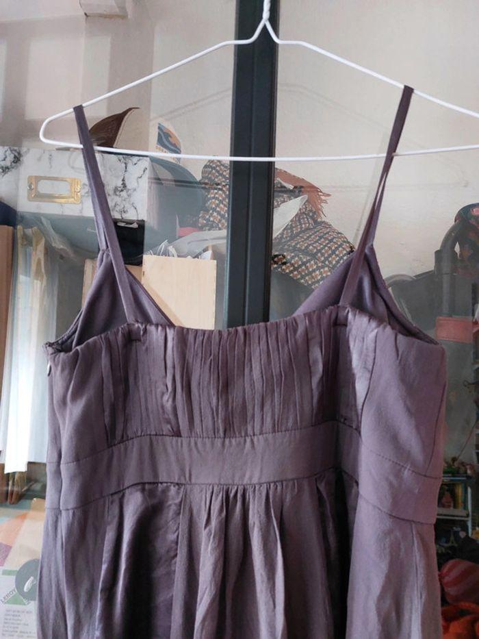 Robe en soie violet / gris Taille 36 - photo numéro 6