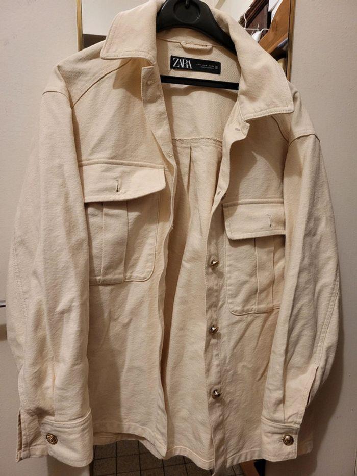 Veste chemise crème - photo numéro 1