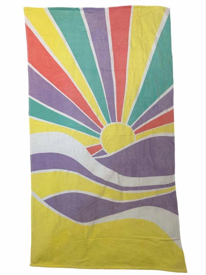 Drap de Plage Serviette de bain Multicolor 90x170cm 100% Coton