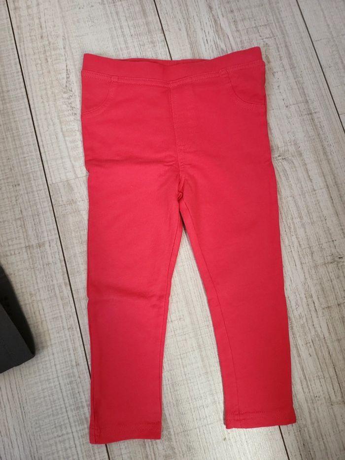 Lot 3 leggings bébé fille 24 mois très bon état - photo numéro 5