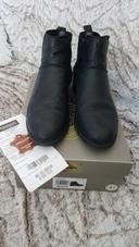 Bottines boots noires en cuir Taille 41