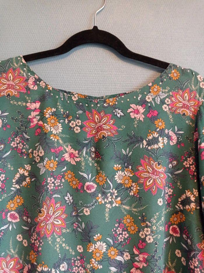 Blouse Breal taille 42 Fleurie verte - photo numéro 5