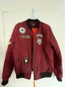 Léger Bombers bordeaux avec patch taille XL