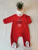 Dors bien pyjama 1 piece velours rouge