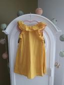 Robe jaune "chiné" Jean Bourget . 5 ans.