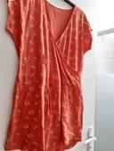 Robe orangé avec motifs fleurie taille M