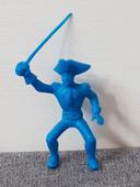 Figurine cowboy en plastique bleu La roche aux fées