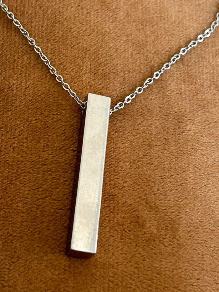 Collier  avec pendentif Bar Mixte ( peut se graver ) - photo numéro 2