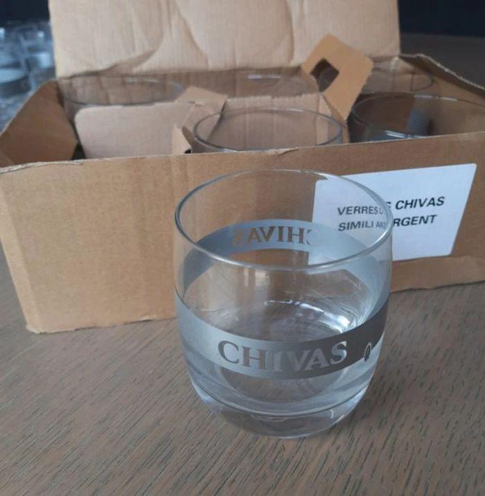 6 verres chivas ligne argenté - photo numéro 1