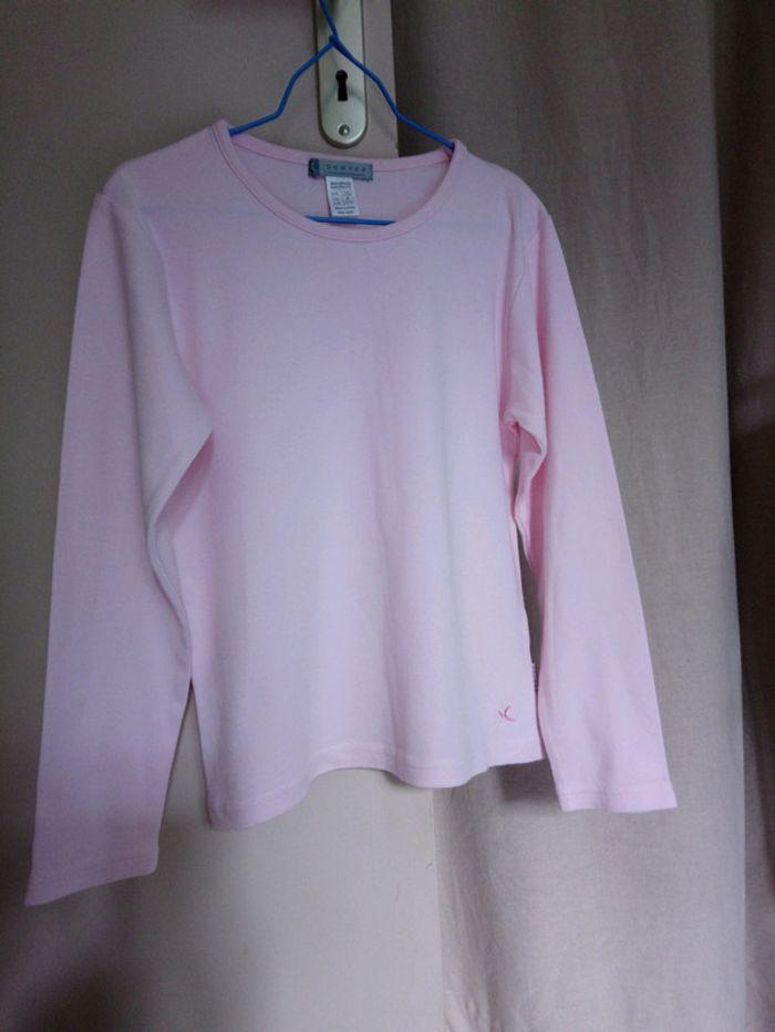 T-shirt manches longues rose poudré - photo numéro 8