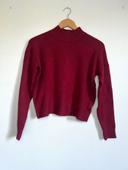 Pull col roulé bordeaux Jennyfer