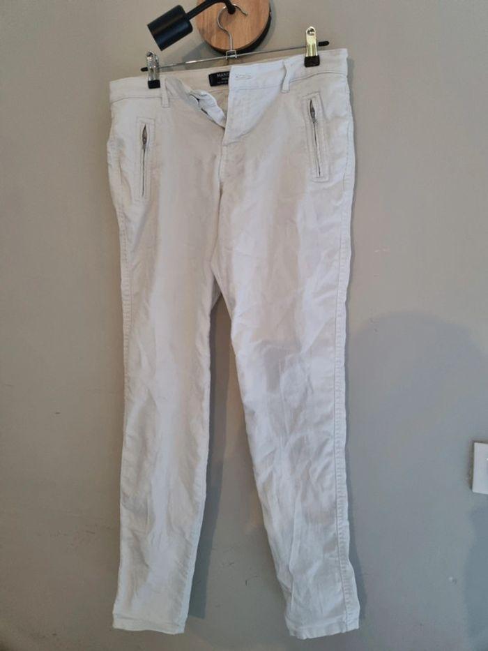 Pantalon blanc Mango - photo numéro 1