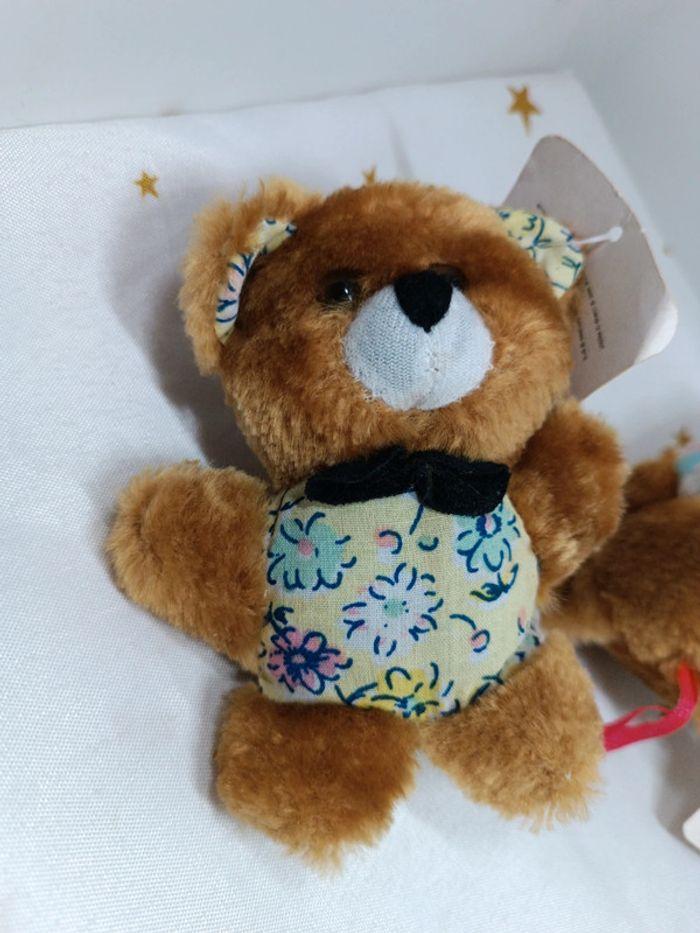 Petit mini small little brun marron Brown Ours peluche Teddy Bear tissu Marki Valmont mf 70 80 - photo numéro 3