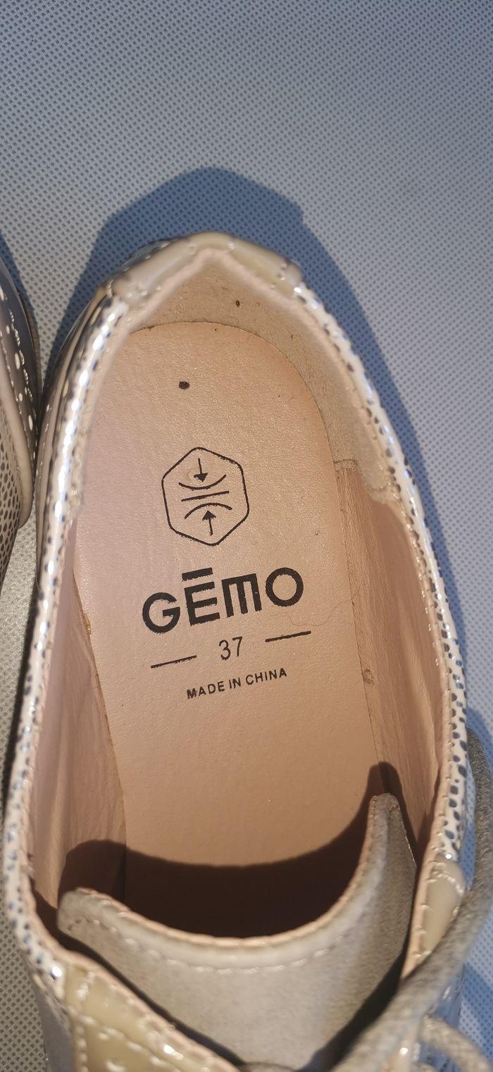 Chaussures  femme à lacets beiges Gemo 37 - photo numéro 4