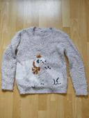 Pull ours blanc 12 ans