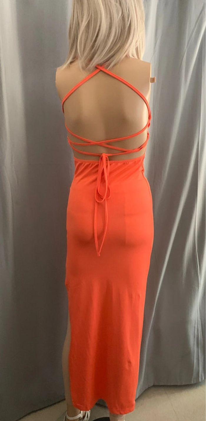 Magnifique robe longue orange - photo numéro 3