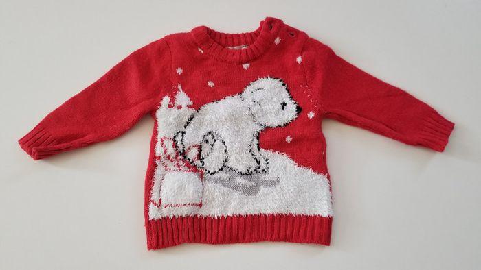 Pull rouge petit ours - photo numéro 1