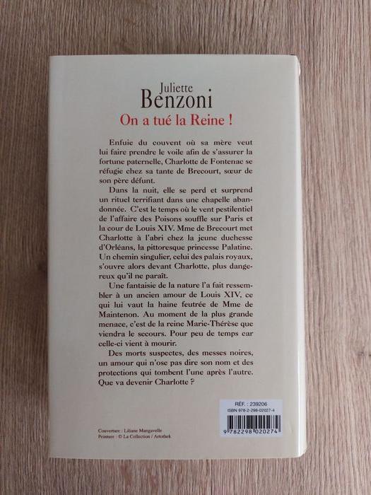 Livre "Le temps des poisons T1 On a tué la Reine" Juliette Benzoni - photo numéro 2