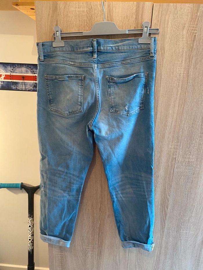 Jean troué bleu Zara taille 40 L - photo numéro 3