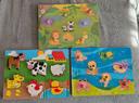 Lot de 3 puzzles 1 er âge en bois