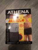 Lot de boxers athena taille S coloris gris et rouge