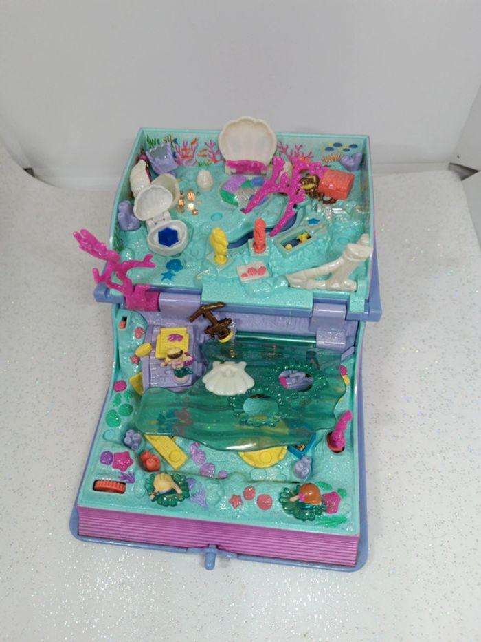 Polly pocket livre violet purple sirène mermaid petite figurine doll vintage sparkling kingdom - photo numéro 10