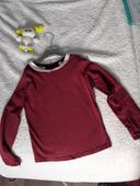 Blouse bordeaux avec points dorés 8 ans Okaïdi