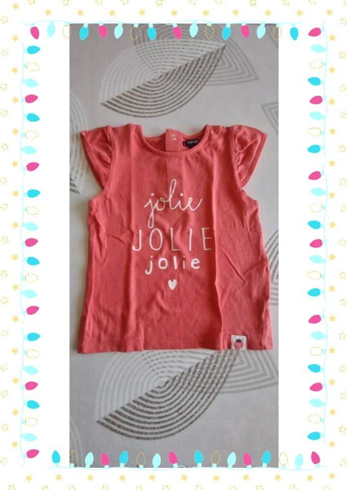 Joli tee-shirt fantaisie manches courtes bébé fille 18 mois - photo numéro 1