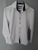 Chemise unie blanche coupe ajustée homme Sergio Vitti S