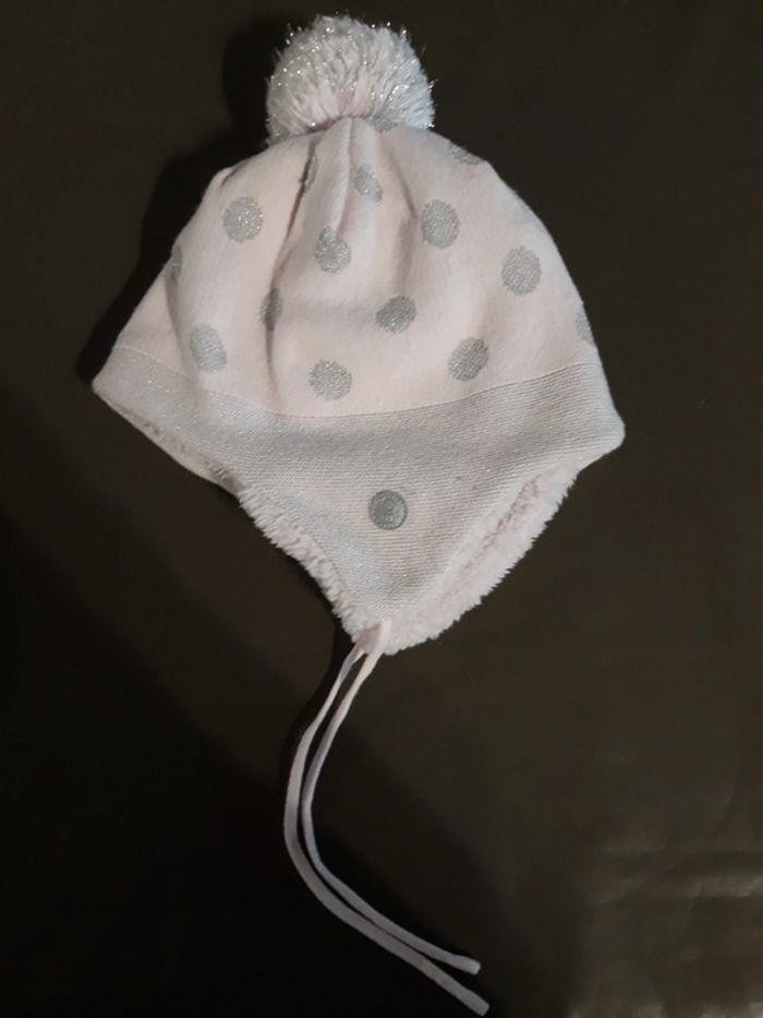 Bonnet Okaïdi rose et argenté 51 cm - photo numéro 1