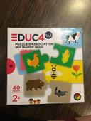 Puzzle d'association Qui mange quoi? Educ4bul