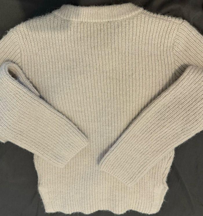 Pull en maille basique beige Zara - photo numéro 2