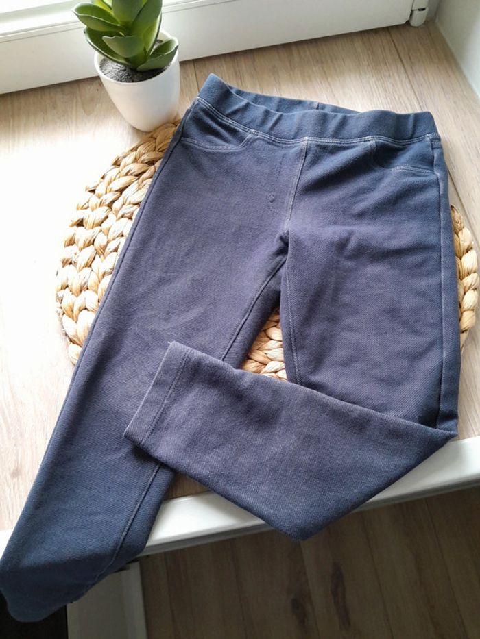 Legging effet jeans bleu 3 4 ans - photo numéro 1